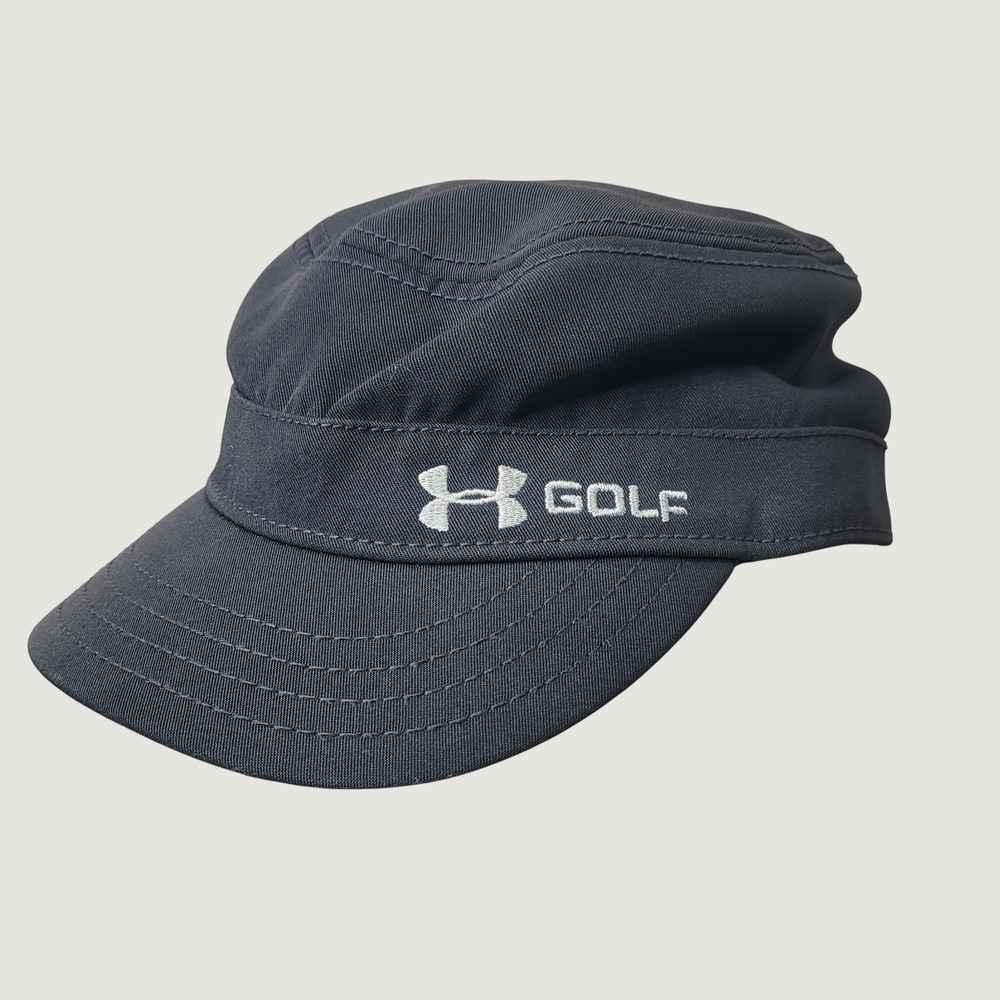 Under Armour Golf Womens Cadet Hat Black HeatGear Adjustable Military Cap